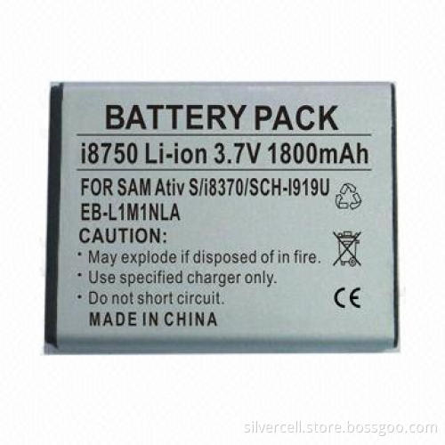 Li-ion Battery for Samsung i8750 with 1,800mAh Capacity